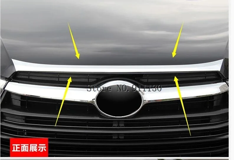 ABS Chrome Decoration Front car hood cover trim 1pcs for 2015 -2019For Toyota Highlander