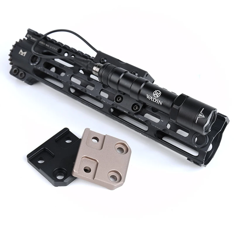 M300 M600用タクティカル懐中電灯マウント - CNCベースメタルオフセットスカウトクイックデタッチレールMlokレールトイガン用ハンティングアクセサリー