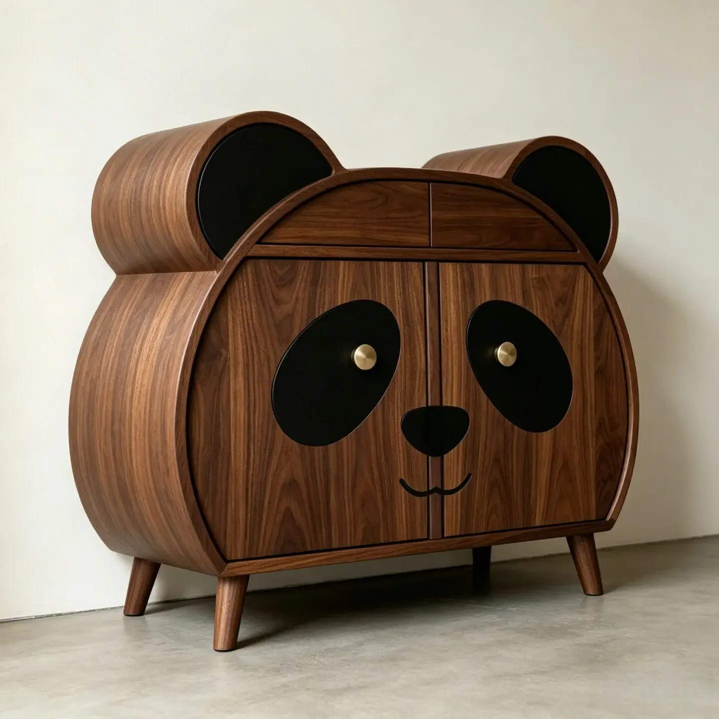 VC cute panda shape dining side cabinet Song's aesthetics cartoon simple furniture