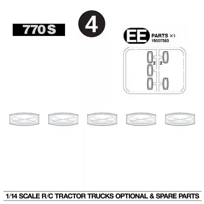 شفافة ضوء لوحة عاكس الضوء ل 1/14 Tamiya RC شاحنة قلابة ل سكانيا 770S 6X4 56368 8X4 56371 ترقية السيارات الملحقات #5