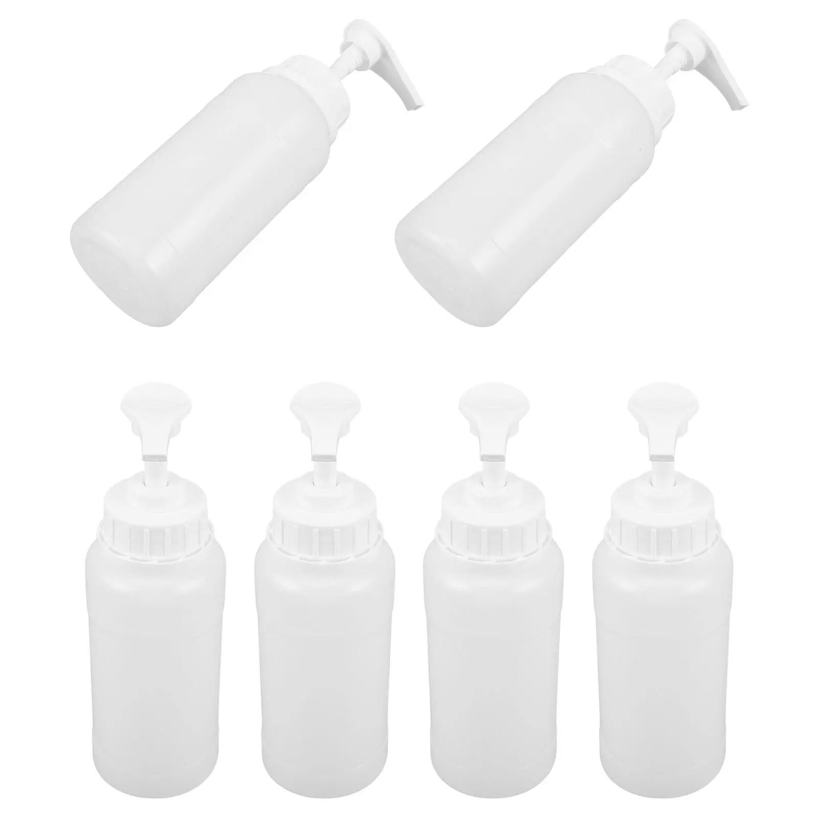 Dispensador de bomba de loción de 300Ml, botella de plástico para jabón líquido, champú, baño rellenable, contenedor a prueba de fugas, 6 uds.