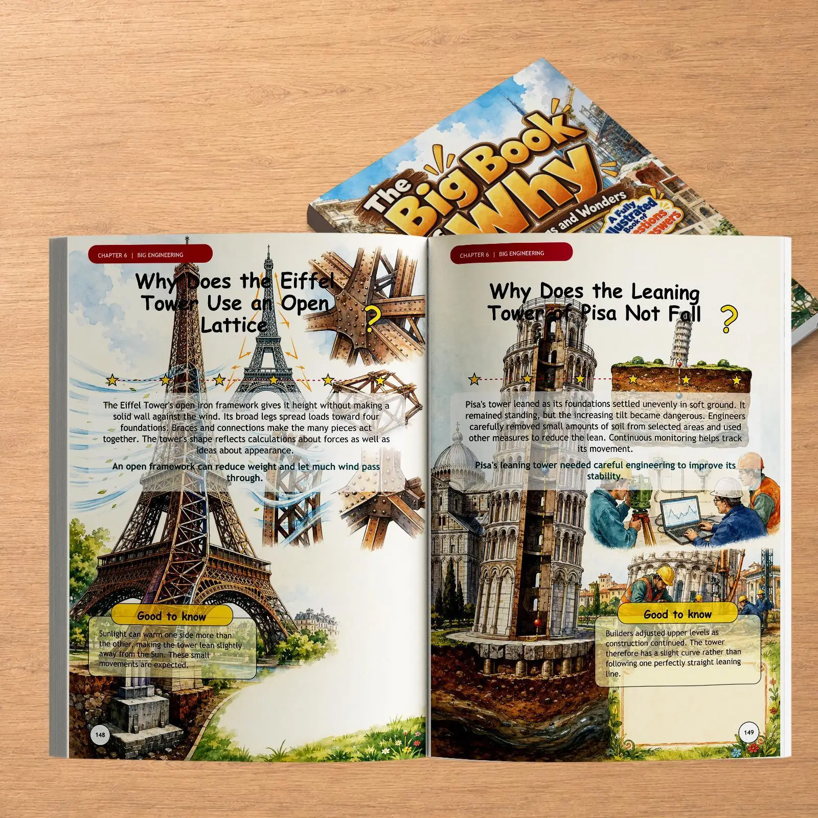 Architecture & Engineering Wonders Notebooks, Eiffel Tower, Leaning Tower of Pisa, Structural Design, Famous Landmarks, Building