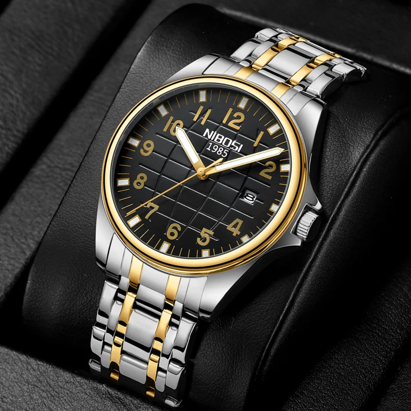 

NIBOSI 2024 Luxury Brand Mens Watches For Men Casual Simple Quartz Wristwatches Male Date Waterproof Man Watch Relogio Masculino