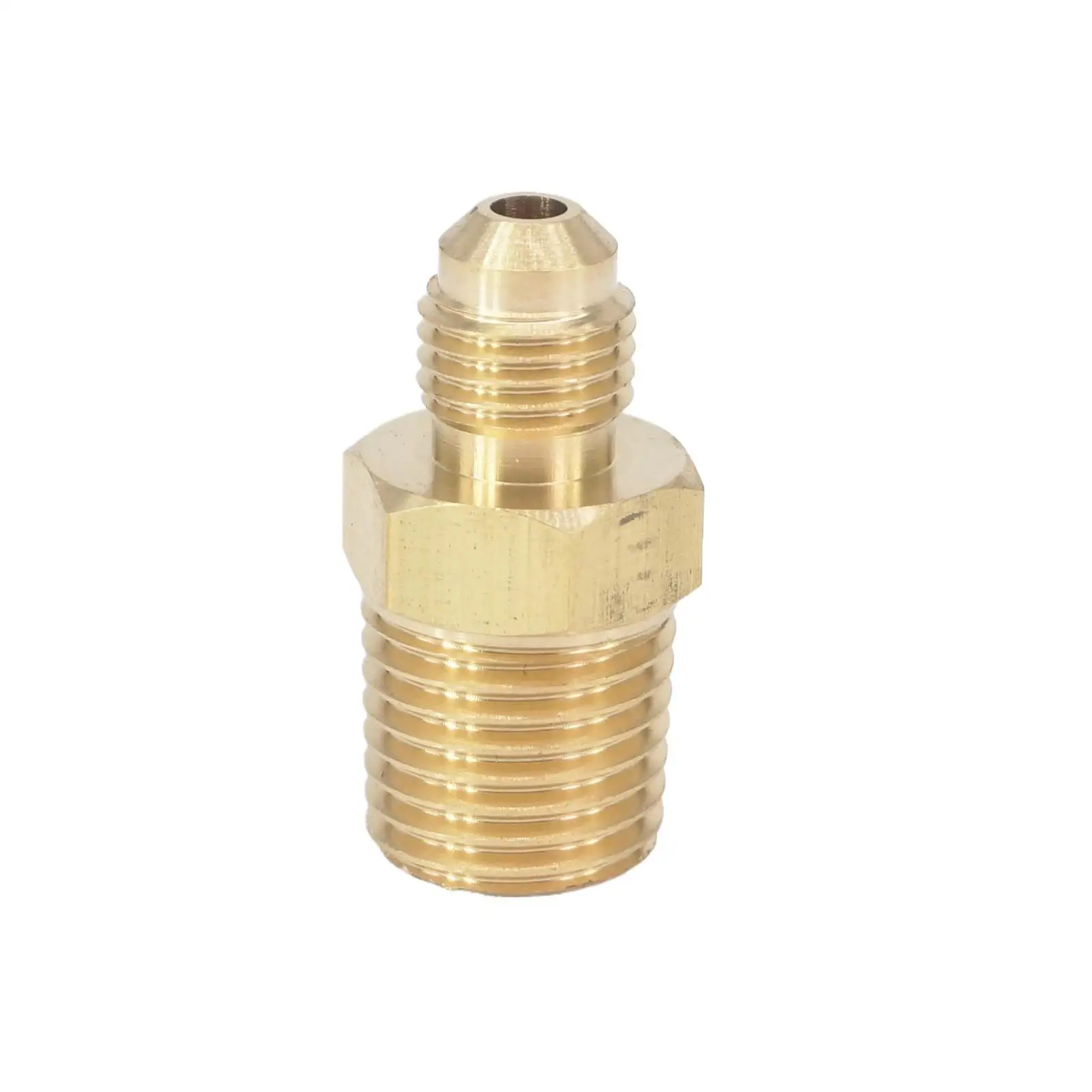 SAE gwint 3/8 "-24 UNF rurka połączeniowa OD 3/16" - 1/4 "NPT męski mosiądz SAE 45 stopni łącznik rurowy adaptery 1000PSI