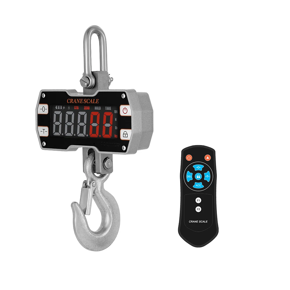 High Resolution Crane Scale Hanging Scale Suspension Scale Hook Scale LCD Display  1T/2T