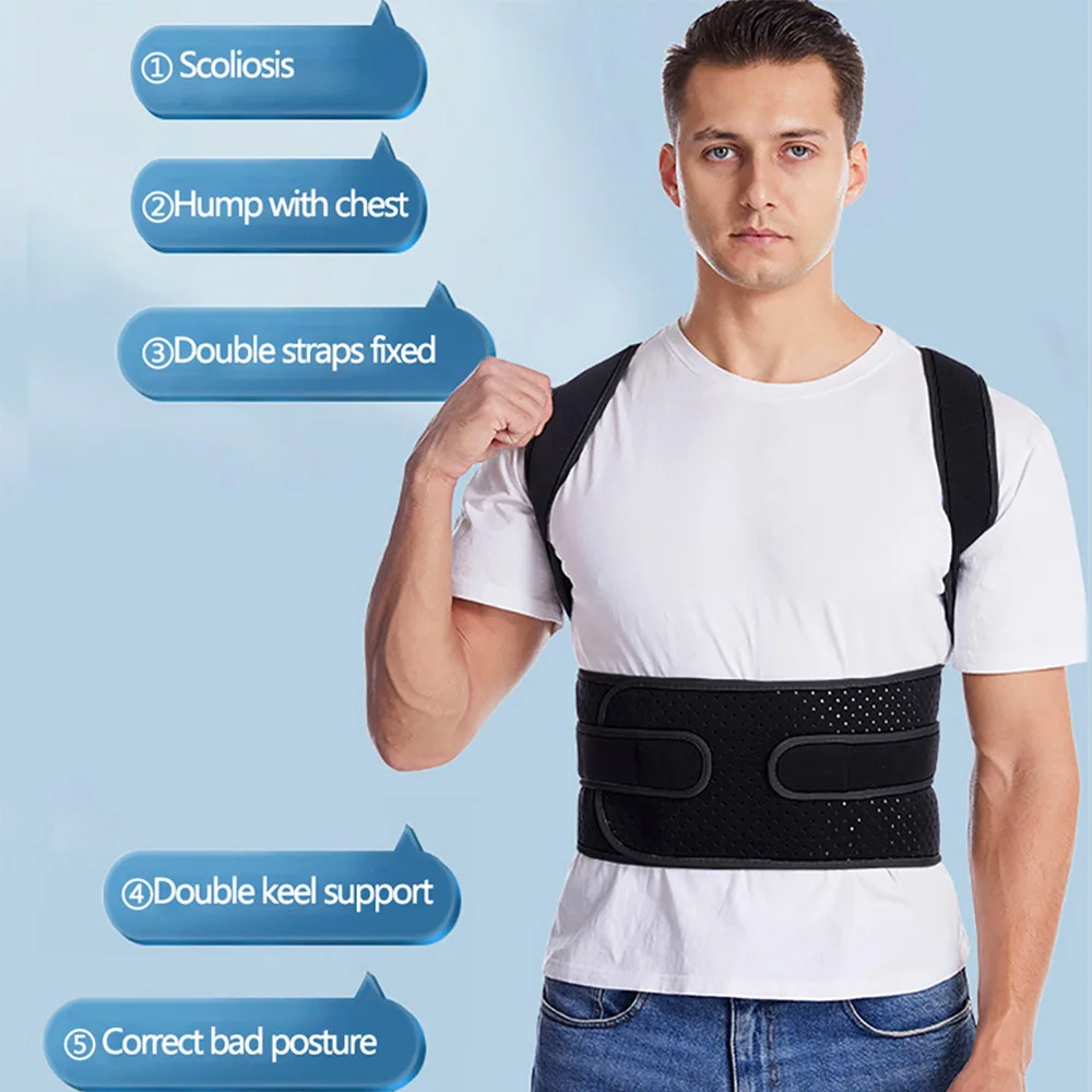 Adjustable Fully Back Posture Corrector Belt Shoulder Waist Spine Brace Children Adult Back Pain Relief Stop Slouching Hunching