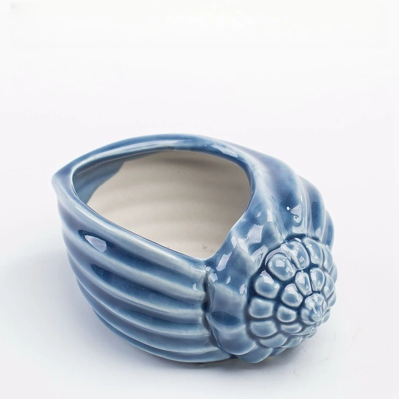 Ocean Succulent Flower Pot Ornament Cute Cartoon Whale Shell Succulent Plant Small Flower Pot