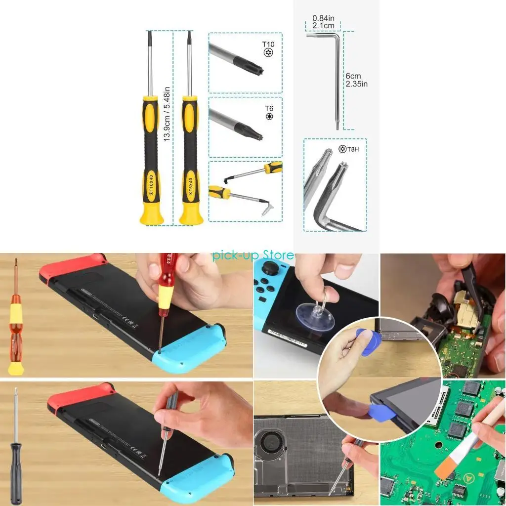 Q5WA cho Trị Cánh Đầu Bộ Tua Vít 17 trong 1 Bộ Công Cụ Sửa Chữa Trò Chơi Điện Tử Phù Hợp Với Swi