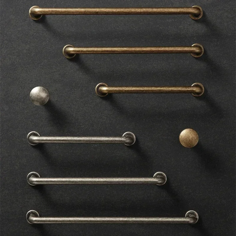 Antique Cabinet Handle Retro Drawer Knobs Solid Kitchen Drawer Pulls for Furniture Home Wardrobe Cupboard Furniture Handles
