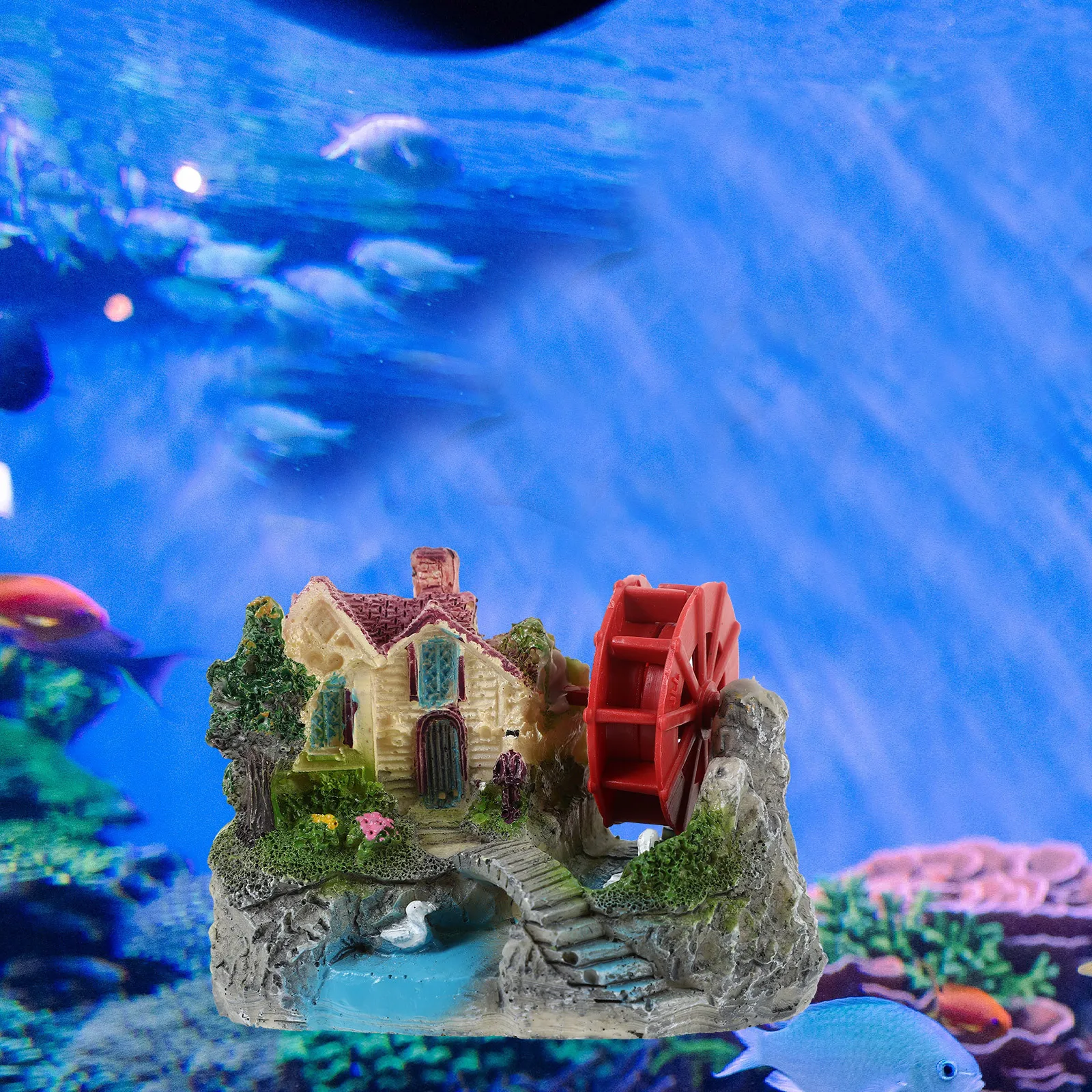 

Fish Tank Decoration Resin Villa Realistic Fish Decorative Landscaping Ornament Aquarium Hideout Resin Decor