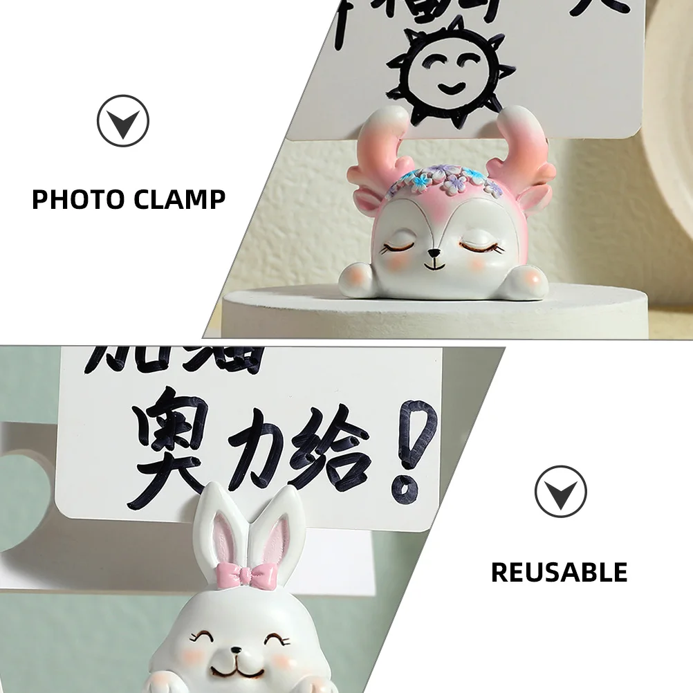 

3pcs Resin Message Note Clip Desktop Photo Display Clamp Memo Clamps Table Decoration Sign Holder Birthday Wedding Multipurpose