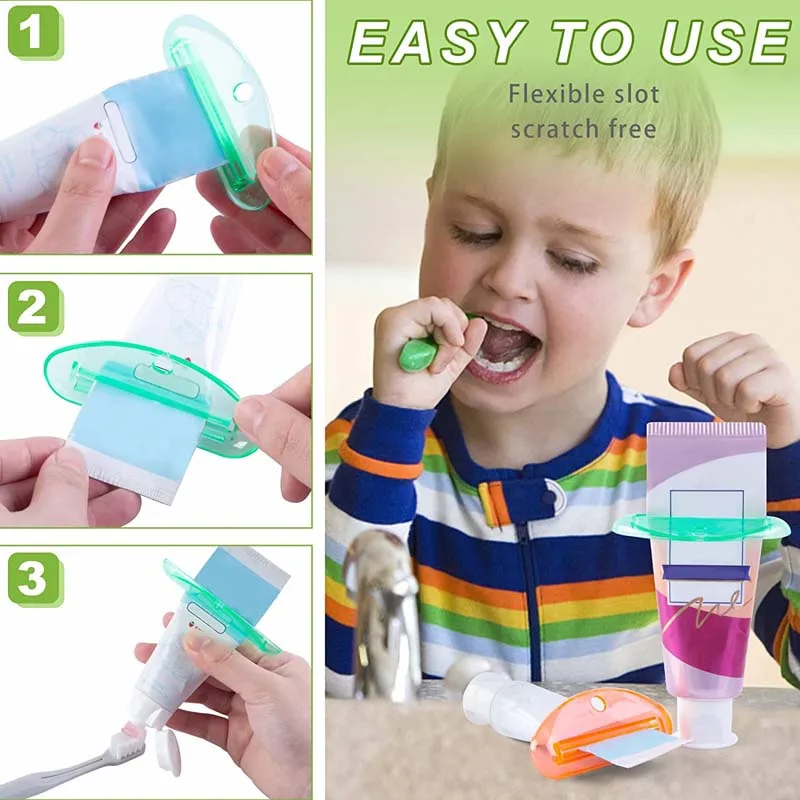 4Pcs Multifunctional Toothpaste Squeezer Manual Squeezers Toothpaste Tube Clips Facial Cleanser Dispenser Bathroom Accessories