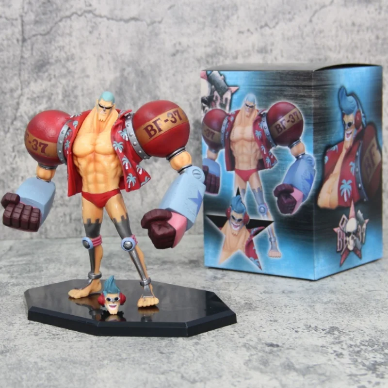 Figura de Anime de 18cm de una pieza, estatua de Pvc transformable de Franky, modelo de juguetes circundantes, colección de escritorio, decoración, regalo de recuerdo