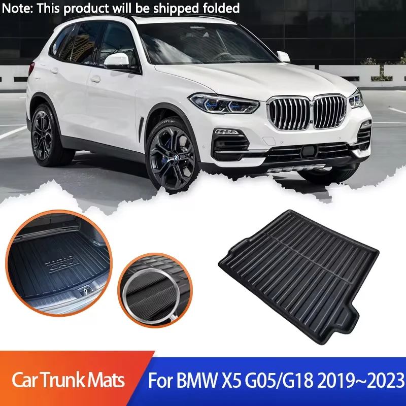 

Коврик для багажника автомобиля для BMW X5 G05 G18 2019 2020 2021 2022, защитная накладка для заднего багажника, подкладка-вкладыш, автомобильные аксессуары