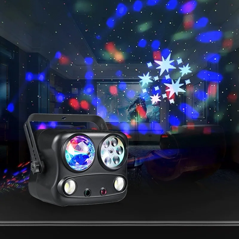 

Портативные светодиодные сценические фонари 15 Вт Magic Ball Pattern Lights DJ Disco Ball с мини-стробоскопом для KTV Bar Party Home Decoration