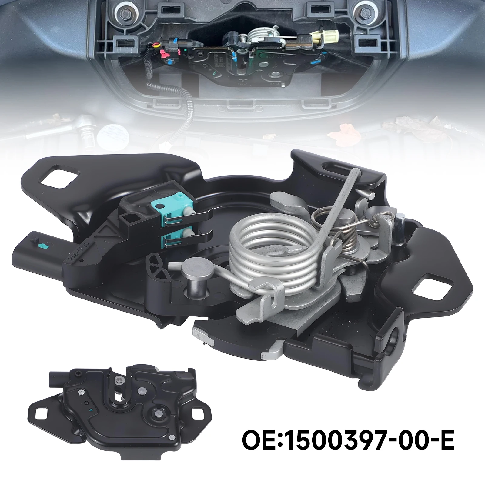 Für Tesla Model 3 Y 2021-2024 Verriegelungsaktuator OE 1500397-00-E Motorhauben-Entriegelungsmechanismus Auto-Zubehör – Detail 6