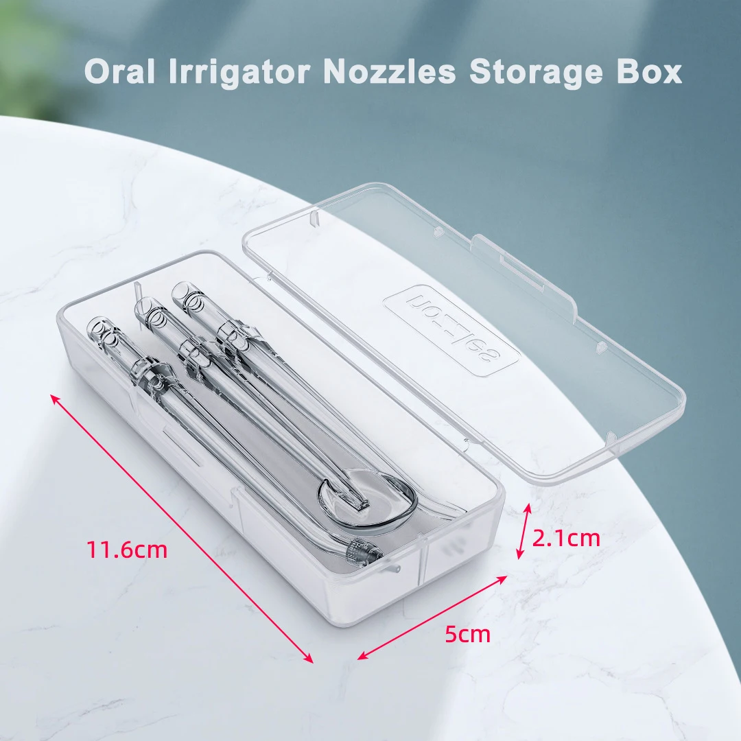 Portable Storage Box for Oral Irrigator Nozzles Dust-proof Dental Water Jet Flosser Tooth Punch Nozzles Convenient Storage Box