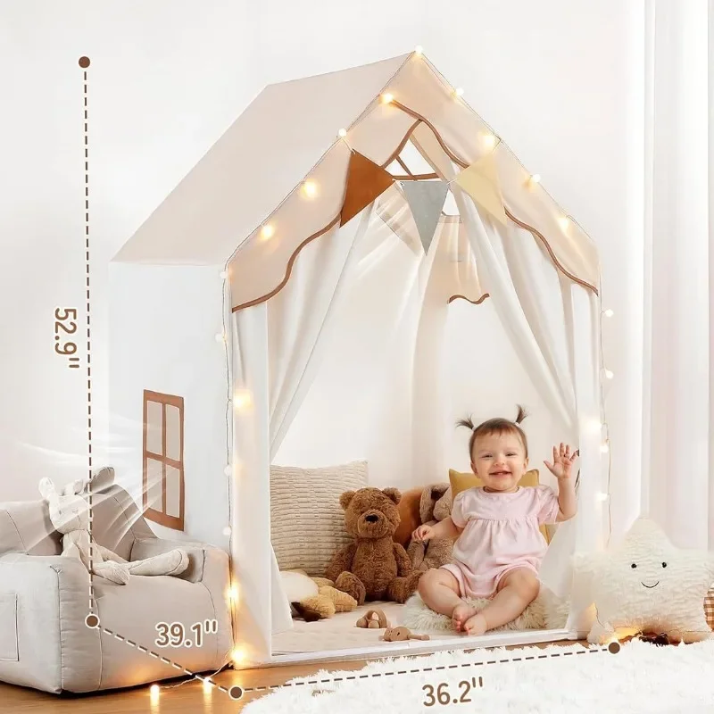 Cross Border Hot Selling Indoor Kids Tent Playhouse Castle Fence Toy Princess Girls Boys Indoor Children's Tent Game House