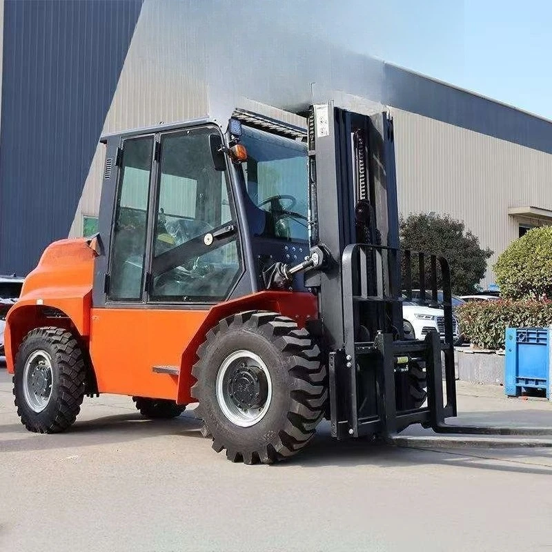 3. 5Ton Rough Terrain Forklift with Heavy-Duty Tires, 4x4 All Terrain Forklift ,4WD Forklift for Mine/Sand Yard t001