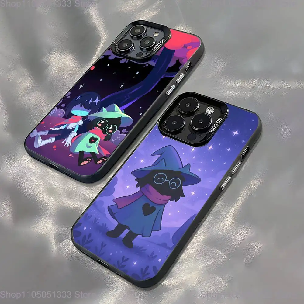 

D-Deltarune R-Ralsei Phone Case For iPhone 16,15,14,13,12,11,Pro,XS,Max,Plus,Mini,SE Black Candy Matte Shockproof Cover