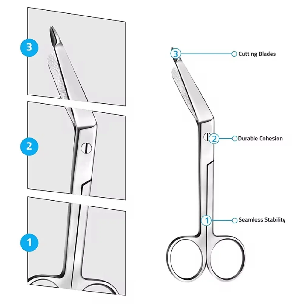 11/14CM Stainless Steel Gauze Bandage Scissors Dressing Surgical Scissors Household Plaster Scissors Nurse Scissors