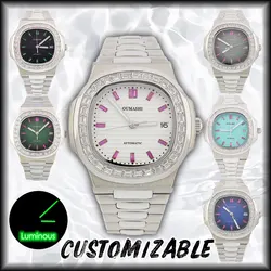 NH35A Watch for Men 42mm Automatic watch High-end Luxury Fashion Diamond Bezel Waterproof Sapphire crystal Luminous Hands