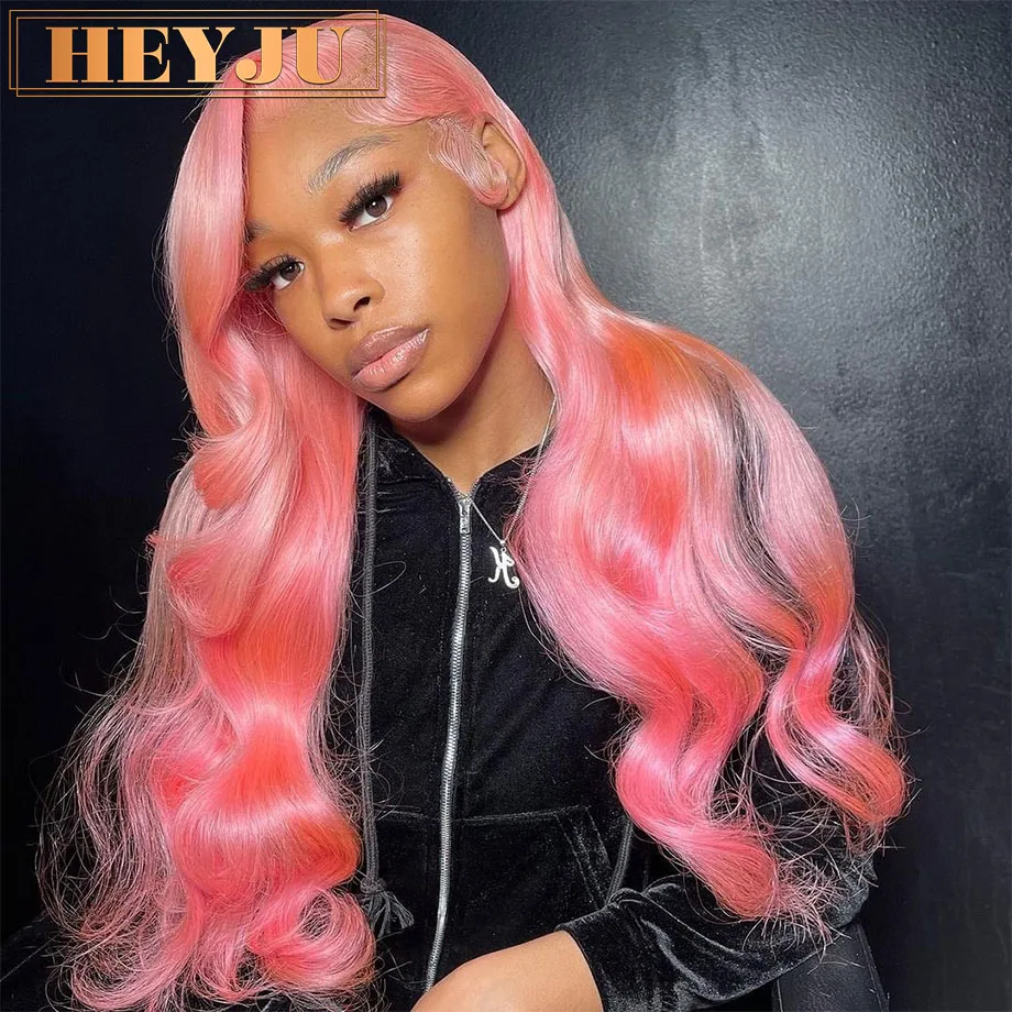 Body Wave Pink Lace Front Wigs Human Hair 13x6 HD Lace Frontal Wig Brazilian Colored Human Hair Wigs 100% 13x4 Loose Wave Wigs