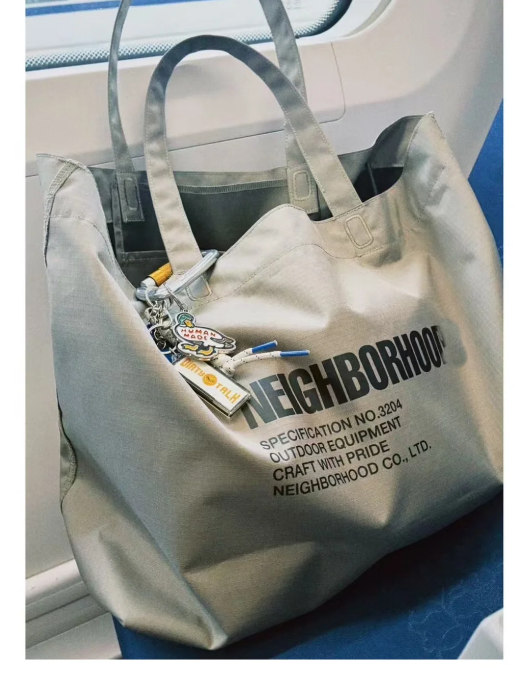 

NBHD Outdoor Waterproof Gingham Tote Bag Lightweight Japanese Style Camping Crossbody Bag