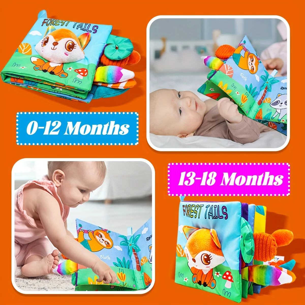 كتب قماشية على شكل حيوانات، كتب قماشية قابلة للطي، ألعاب تعليمية لمرحلة ما قبل المدرسة، ألعاب تفاعلية