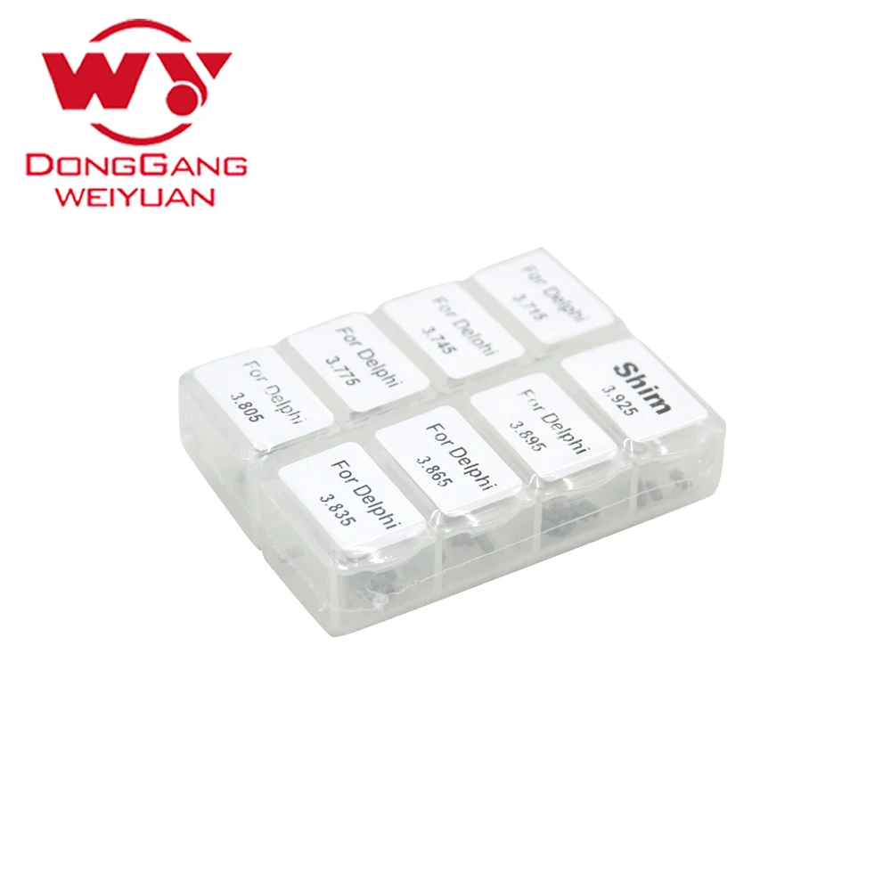 (Set of 8 sizes, one size per 10) Fuel Injector Shim,for Delphi,3.715/3.745/3.775/3.805/3.835/3.865/3.895/3.925, For Fuel Engine
