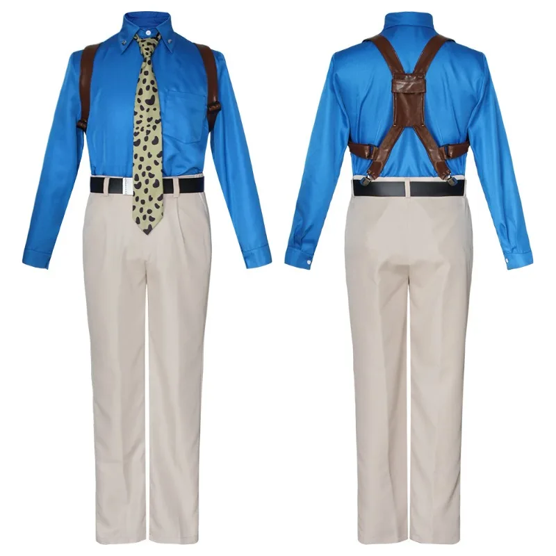 2026Kento Nanami's Costume, Carnival Tie, Wig, Leather Shoes, Halloween Role-playing Stage Performance in Genshin Impact view 6