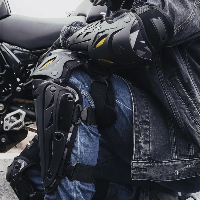 Knee Elbow Pads Windproof Crashproof All Season Protective Gear for Off-Road Racing MTB Motorcycle Electric Bike Rider Equipment