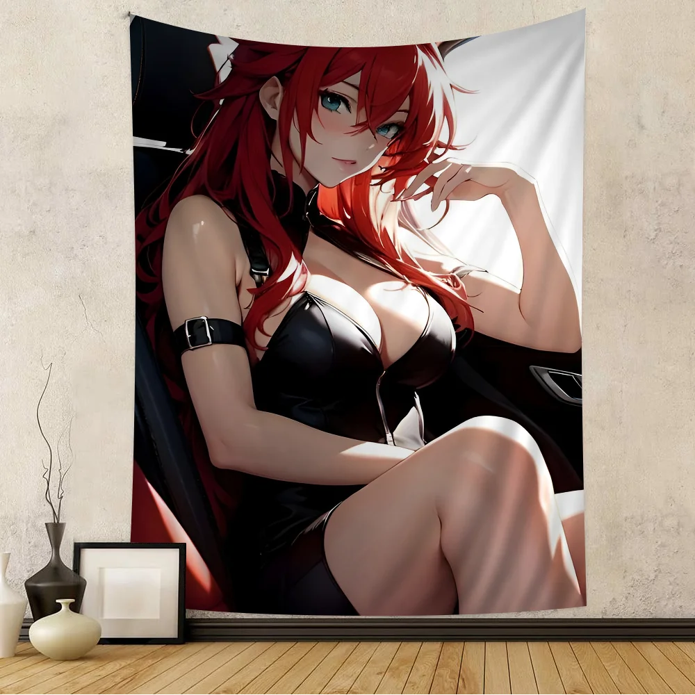 Rias Gremory Printed Large Wall Tapestry Wall Hanging Decoration Household Decor Blanket