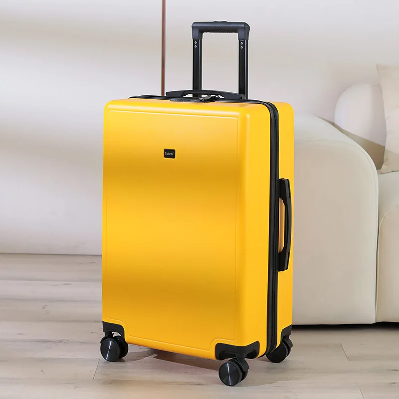 Bagagem minimalista japonesa: mala com alça ultraleve de 24 polegadas para mulheres e mala com senha de embarque de 20 polegadas para homens