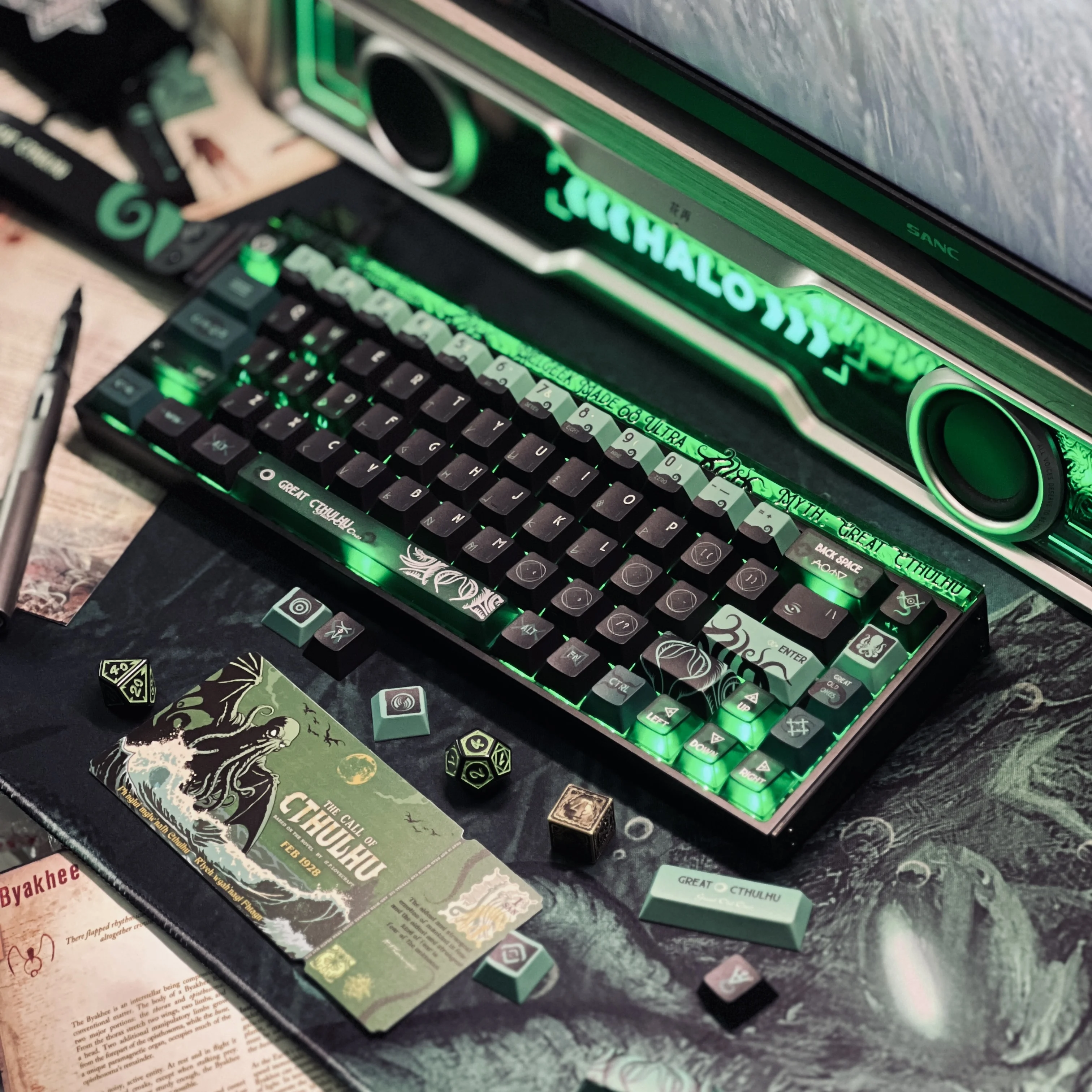 Keycap Transparente 68 eixo magnético teclado mecânico Night Mage hfx keycap