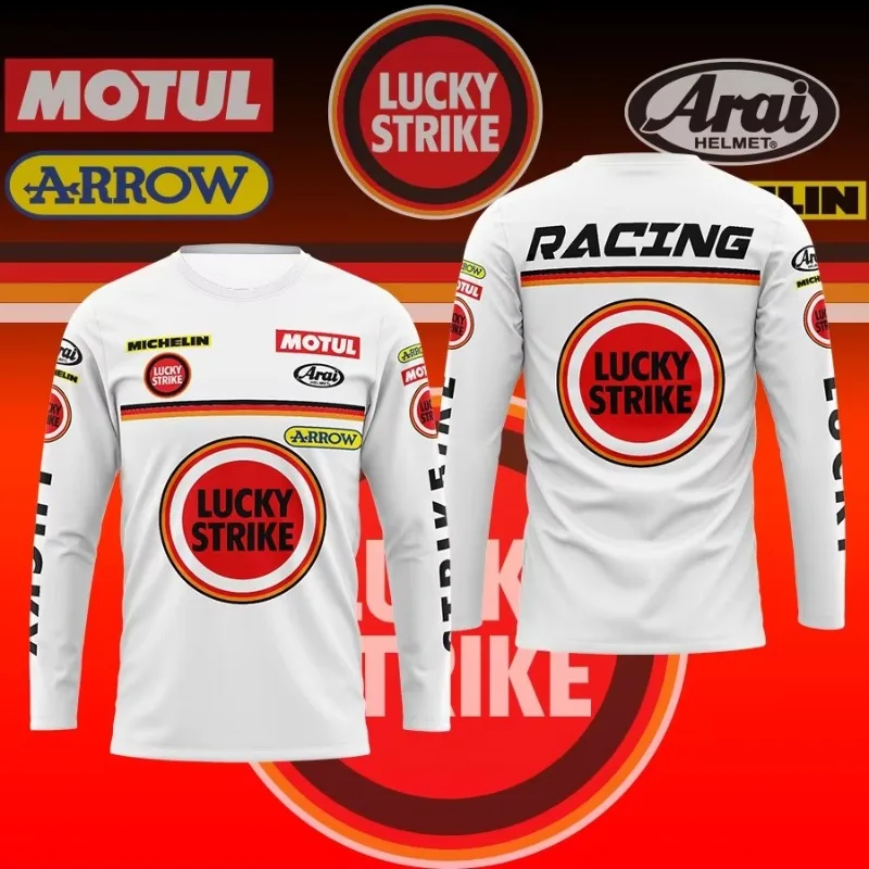 

Men's Quick Drying Motorcycle Jacket LUCKY STRICE RACING Comfortable, Casual, Breathable, Sweat Absorbing Riding Suit Motorcycle