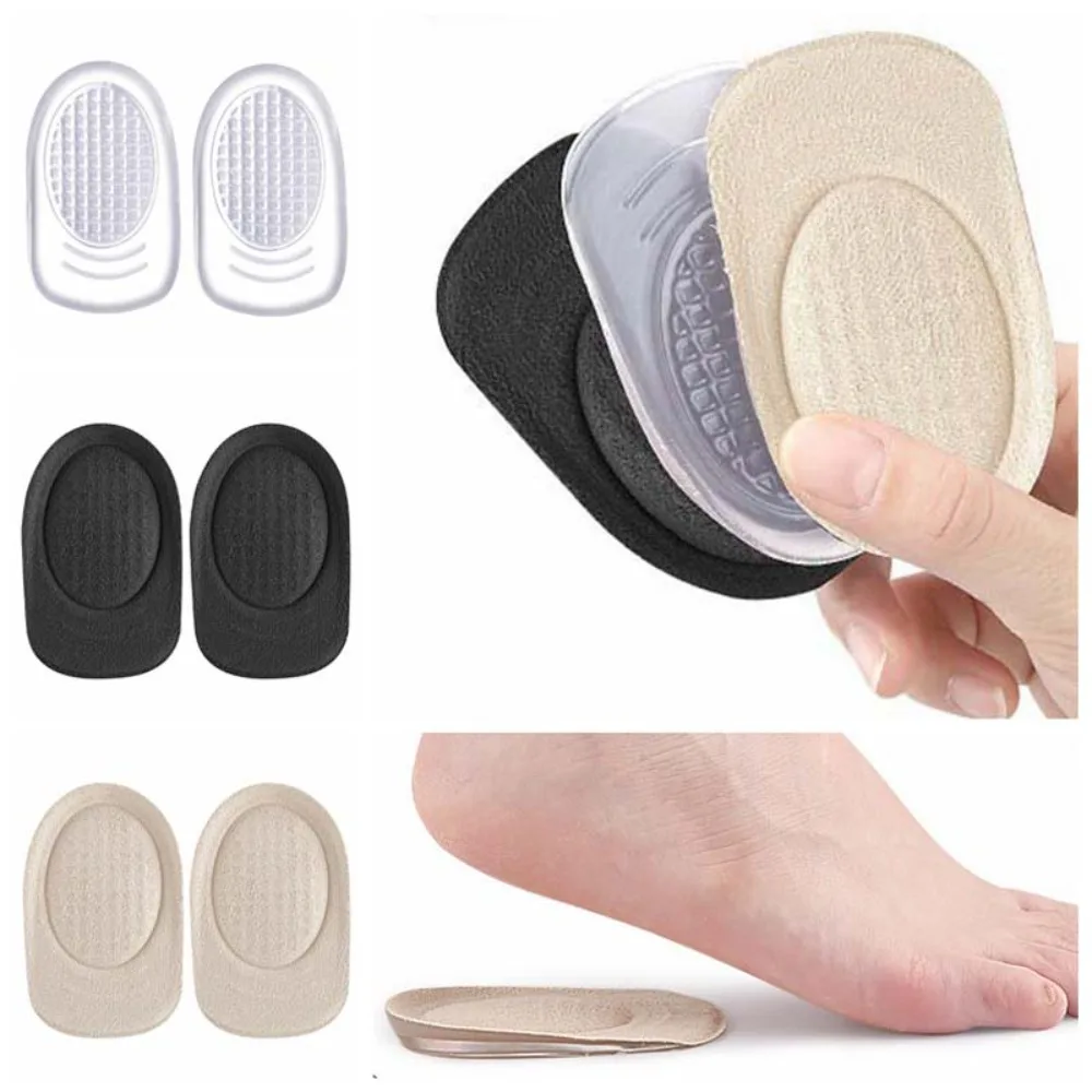 Invisible Half Cushion Heel Insoles Shockproof High Heel Insert Heel Pads Foot Padding Black Heel Cushion Soles Travel