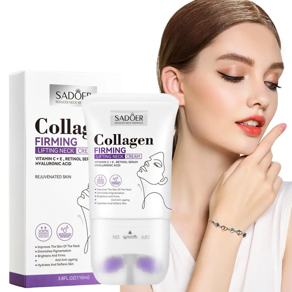 Collagen Firming Neck Cream Lifting Moisturizing Brightening Necks Care Cream Skin Neck Message Products Roller Beauty T6V9