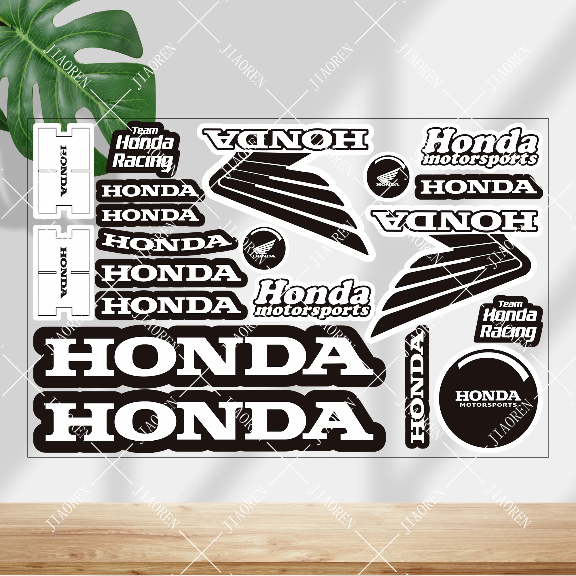 

Светоотражающие белые наклейки Honda, наклейки на мотоцикл, логотип крыла Cbr Cbr1000rr Cbr650f Cbr600rr Cbr500r Cbr250r