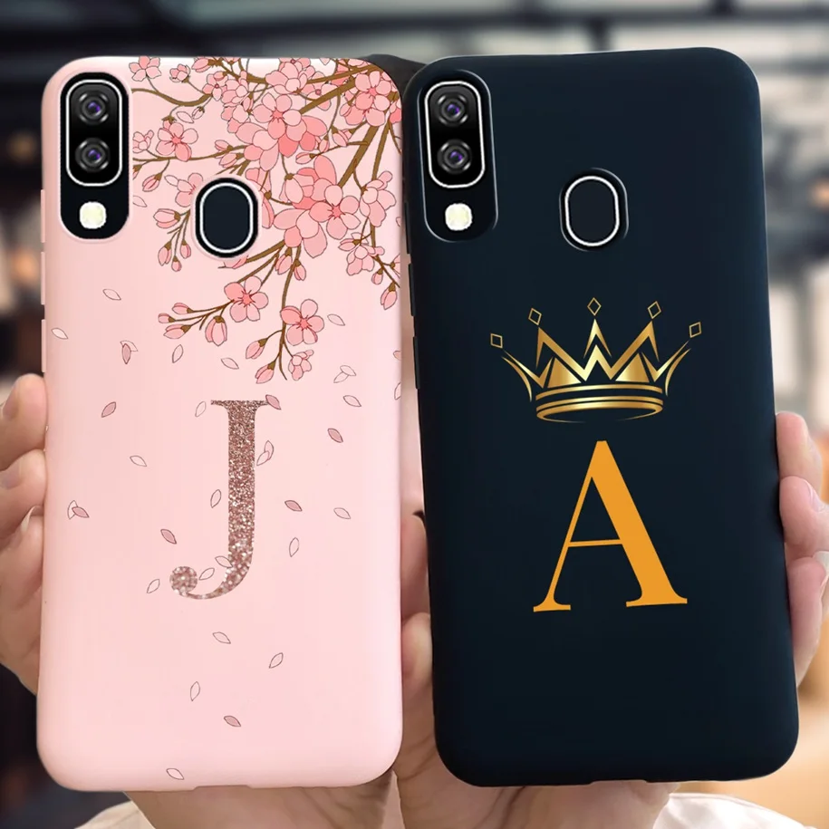 For Samsung Galaxy A40 2019 Case A405 SM-A405F Phone Cover Fashion Letters Shockproof Bumper For Samsung A41 SM-A415F A 40 Coque