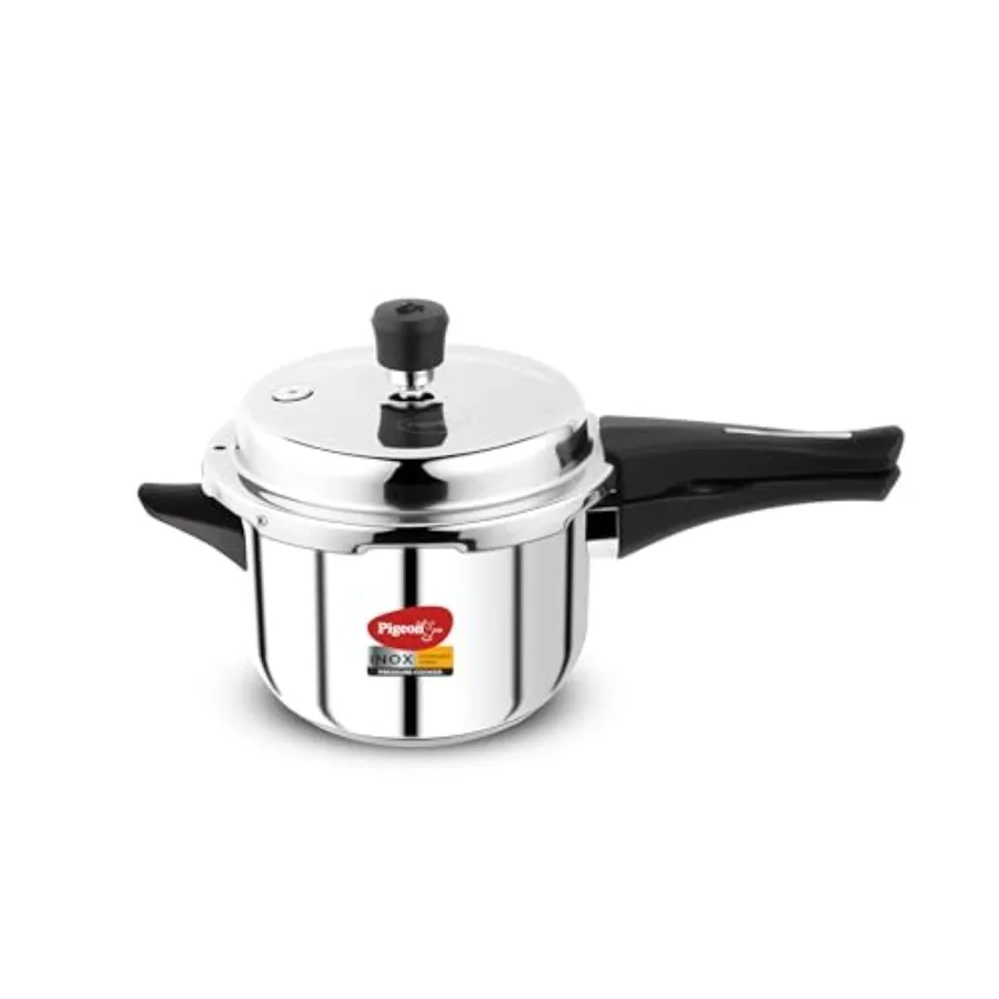 Olla a presión - 3 cuartos de galón - Tapa exterior de acero inoxidable Inox con base de inducción - Cocina deliciosos platos en menos tiempo: sopas, arroz, legumbres