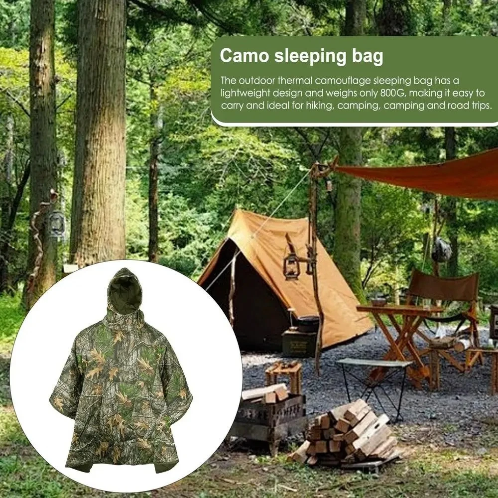 Outdoor Camping Cape Sleeping Bag Winter Wearable Cloak Blanket Soft Sleeping Bag Cloak Outdoor Sports Sleeping Bag Poncho view 5