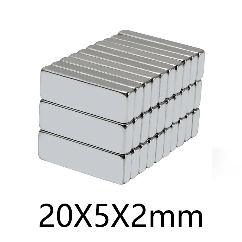 

20x5x2mm Small square Magnets Neodymium magnetic 20*5*2mm Strong Rectangular rare earth Magnet Permanent NdFeB