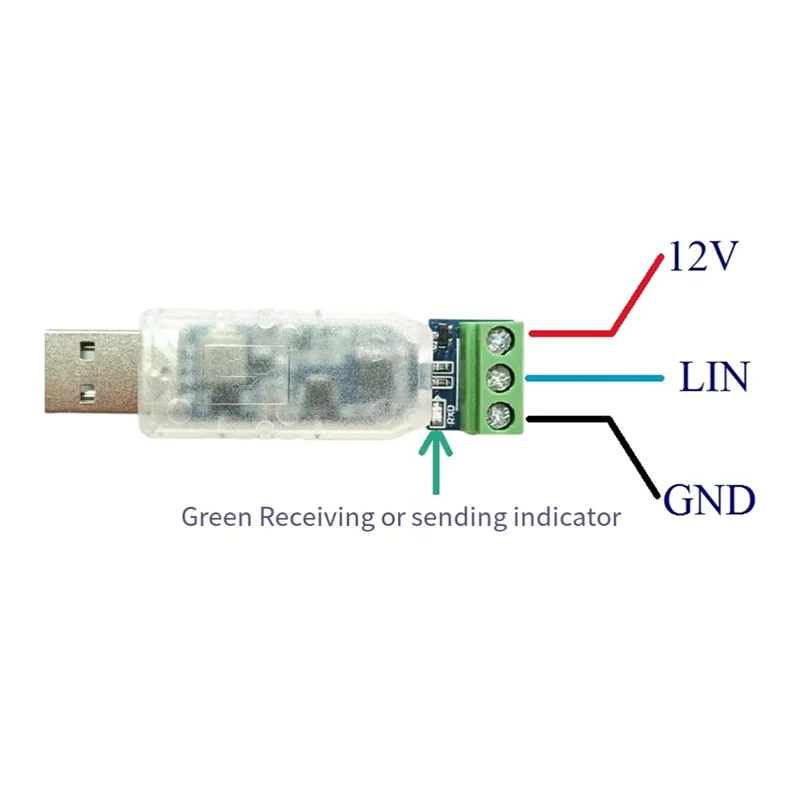 AY03-LIN Controller di analisi bus USB a LIN Depuratore LIN Analizzatore bus LIN (1 PZ)