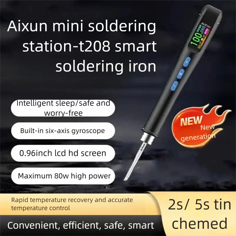 

Ai Xun T208 Small Welding Table Mobile Phone Maintenance Multifunctional Temperature-Regulating Electric Soldering Iron Set Digi