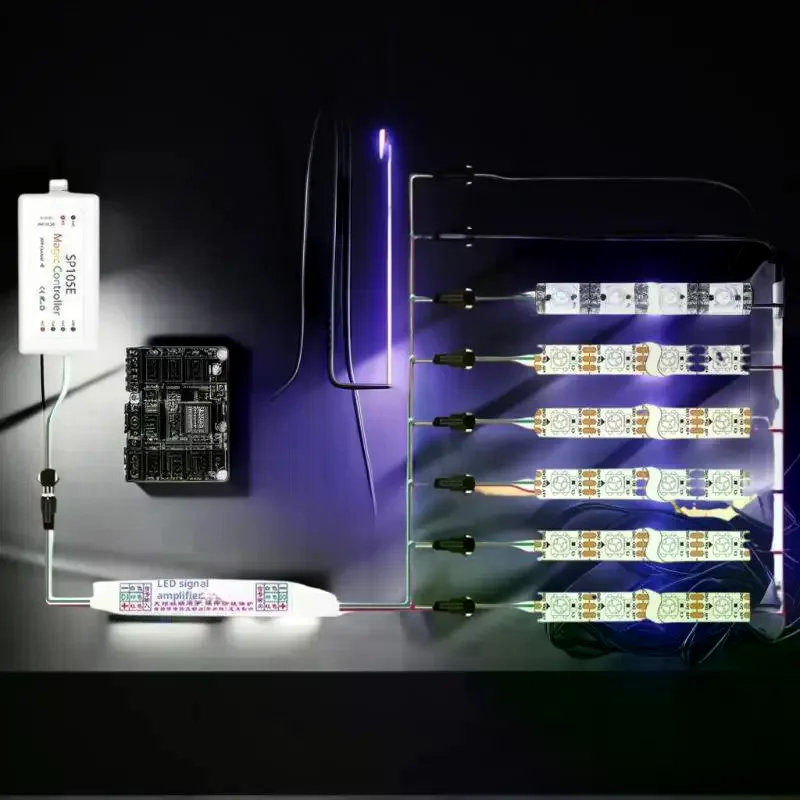 Boost LED Signals! 3Pin 4Pin LED Signal Amplifier Repeater Controller, 1 TO 4/8 Mini TTL Repeater WS2812B/SK6812