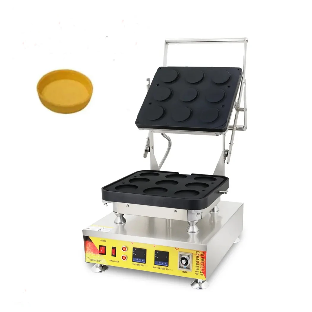 

Model 840 3200W Commercial Non Stick Coating Cheese Tart machine 9 Holes Digital Tartlet Machine