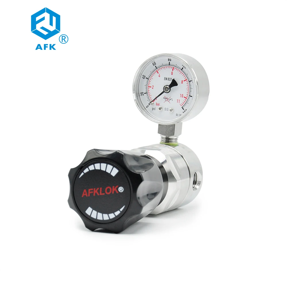 

Low-Flow Single Stage Pressure Regulator 0-160psi 0-300psi 0-1.6Mpa Range for O2/Ar/CO2/N2/H2 /He/Air/NH3/C2H6/O3 Gases