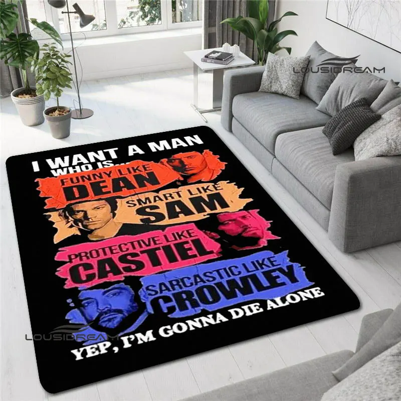 

Supernatural join hunting print carpet living room bedroom beautiful carpet non-slip doormat photography props birthday gift