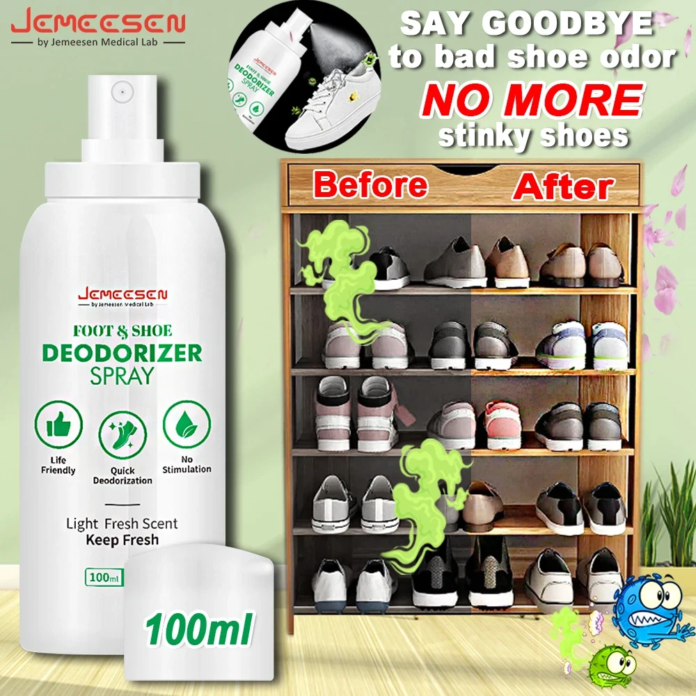 Jemeesen Foot Artifact Socks Foot Care Shoes & Foot Deodorization Spray Perfume Foot Odor Shoe Odor Deodorant Odor Removal Spray